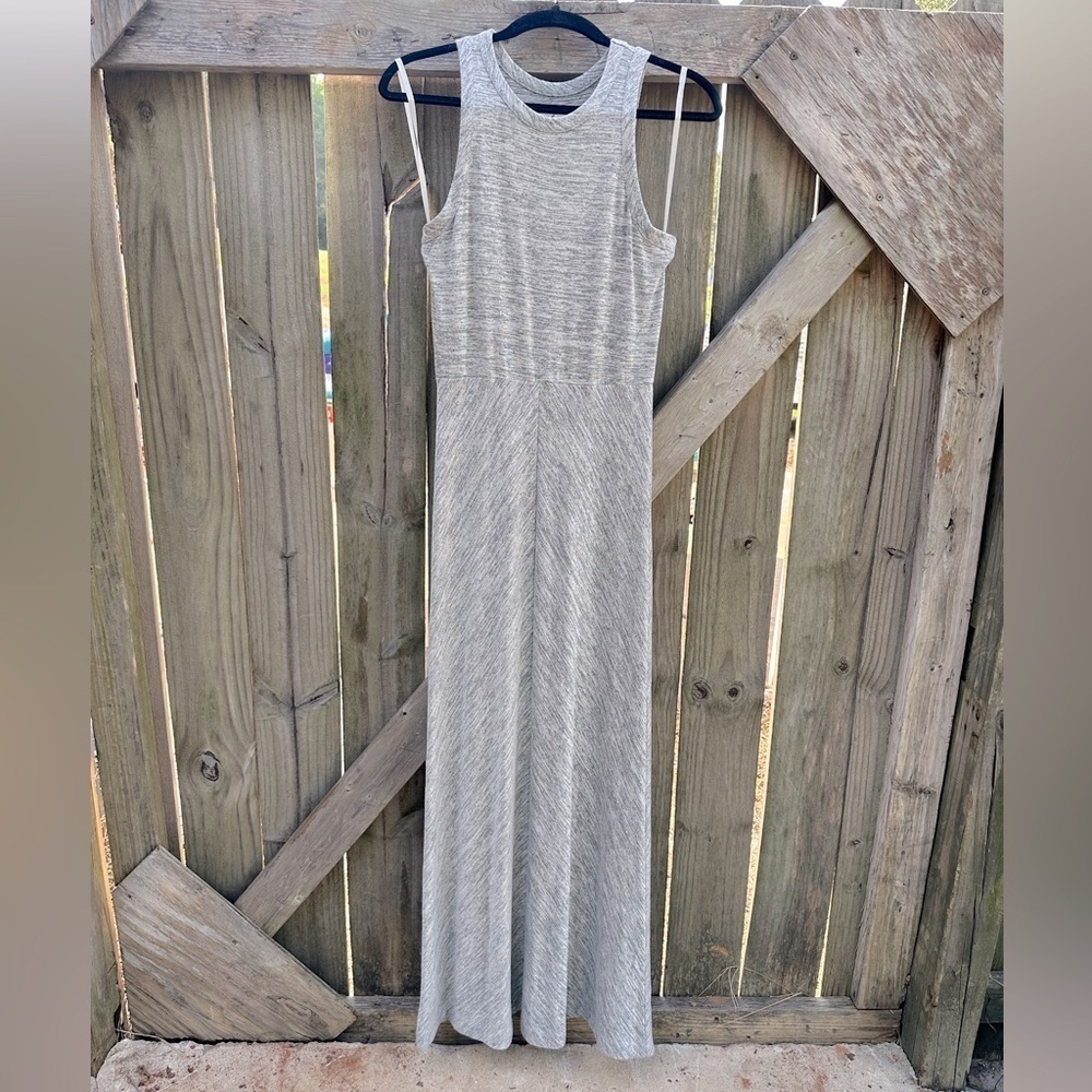 Lou & Grey Marled Knit Space Dye Racerback Flowy Maxi Dress